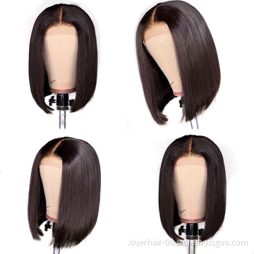Cheap Wholesale Transparent HD Full Lace Bob Human Hair Lace Frontal Wigs Brazilian Virgin Hair Lace Front Wig For Black Women